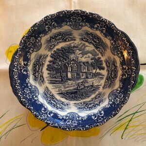 Blue & White Serving Bowl by W. H. Grindley & Co. LTD; Used; Excellent Condition